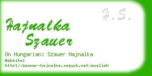 hajnalka szauer business card